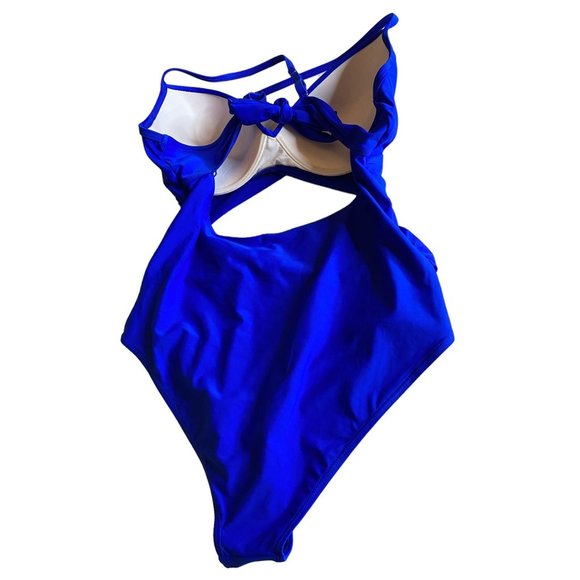 Women's NWOT Blue Swimsuit with Cutouts in Front and Back Size XXL - Picture 4 of 8